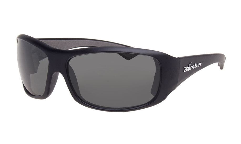 Bomber Eyewear Butter Bomb Matte Black sunglasses (quarter view)