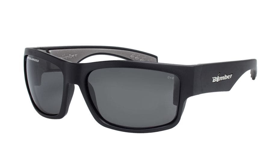 Bomber Eyewear Tiger Bomb Matte Black sunglasses (quarter view)